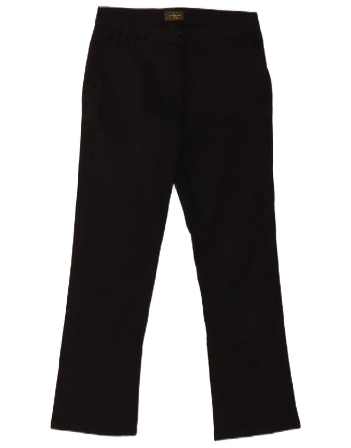 CALVIN KLEIN Womens Khakis Straight Cropped Trousers W26 L25 Black