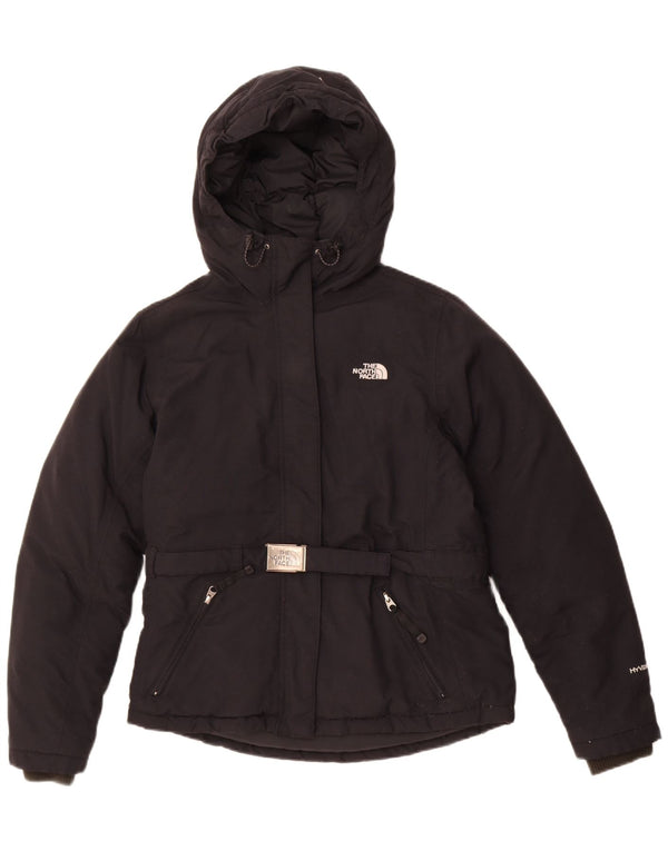 The North Face Dame Hooded Polstret Jakke UK 14 Medium Sort Nylon