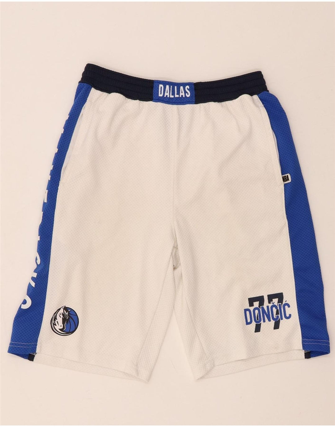 NBA Boys Dallas Mavericks sportsshorts 14-15 år Large White Colourblock