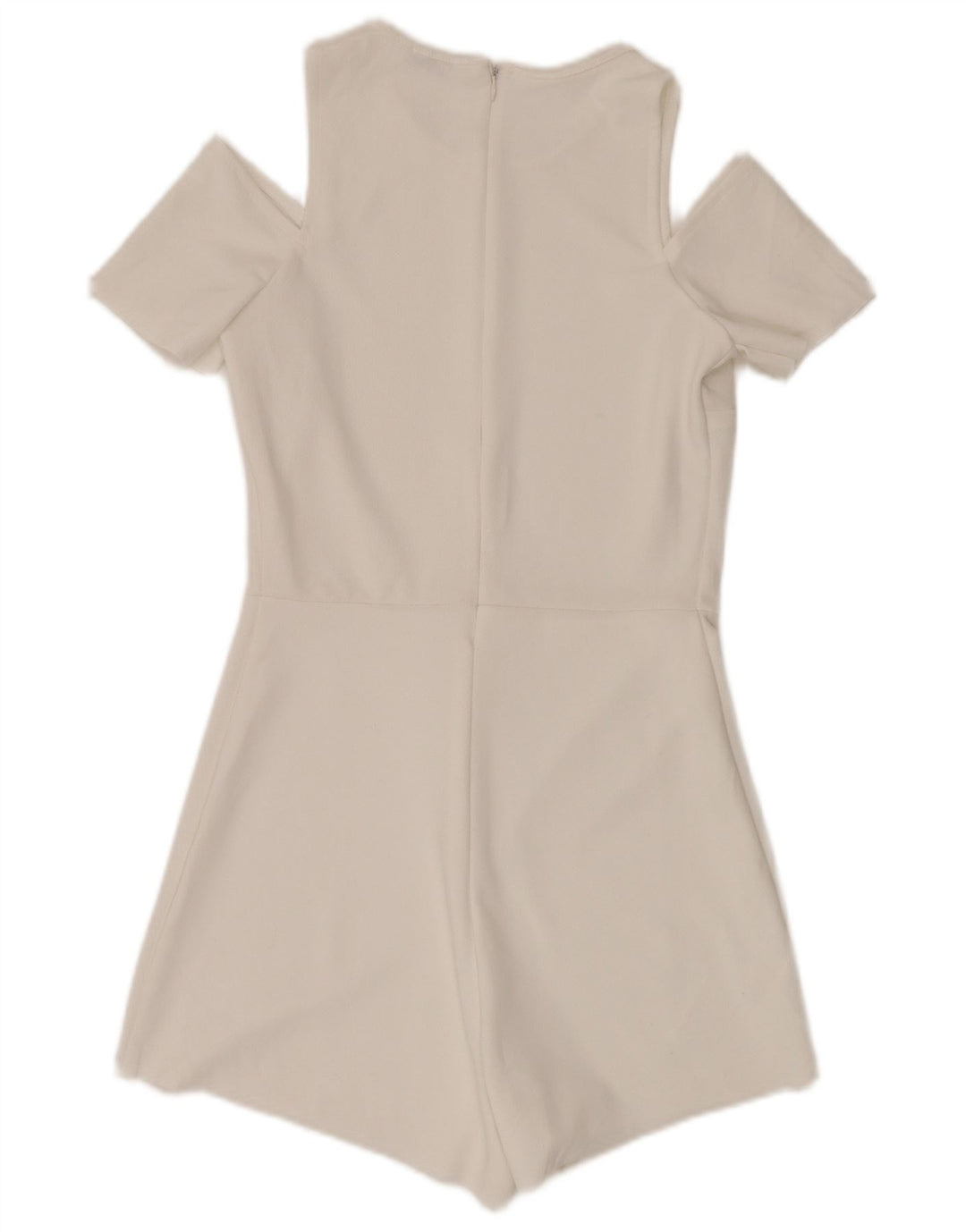 ZARA Kortærmet Playsuit til kvinder UK 8 Small W28 White
