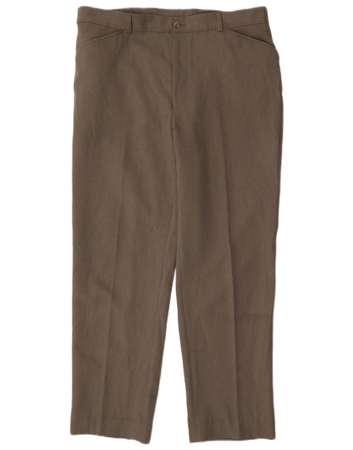 Farah Straight Casual Bukser til mænd W38 L31 Khaki Polyester
