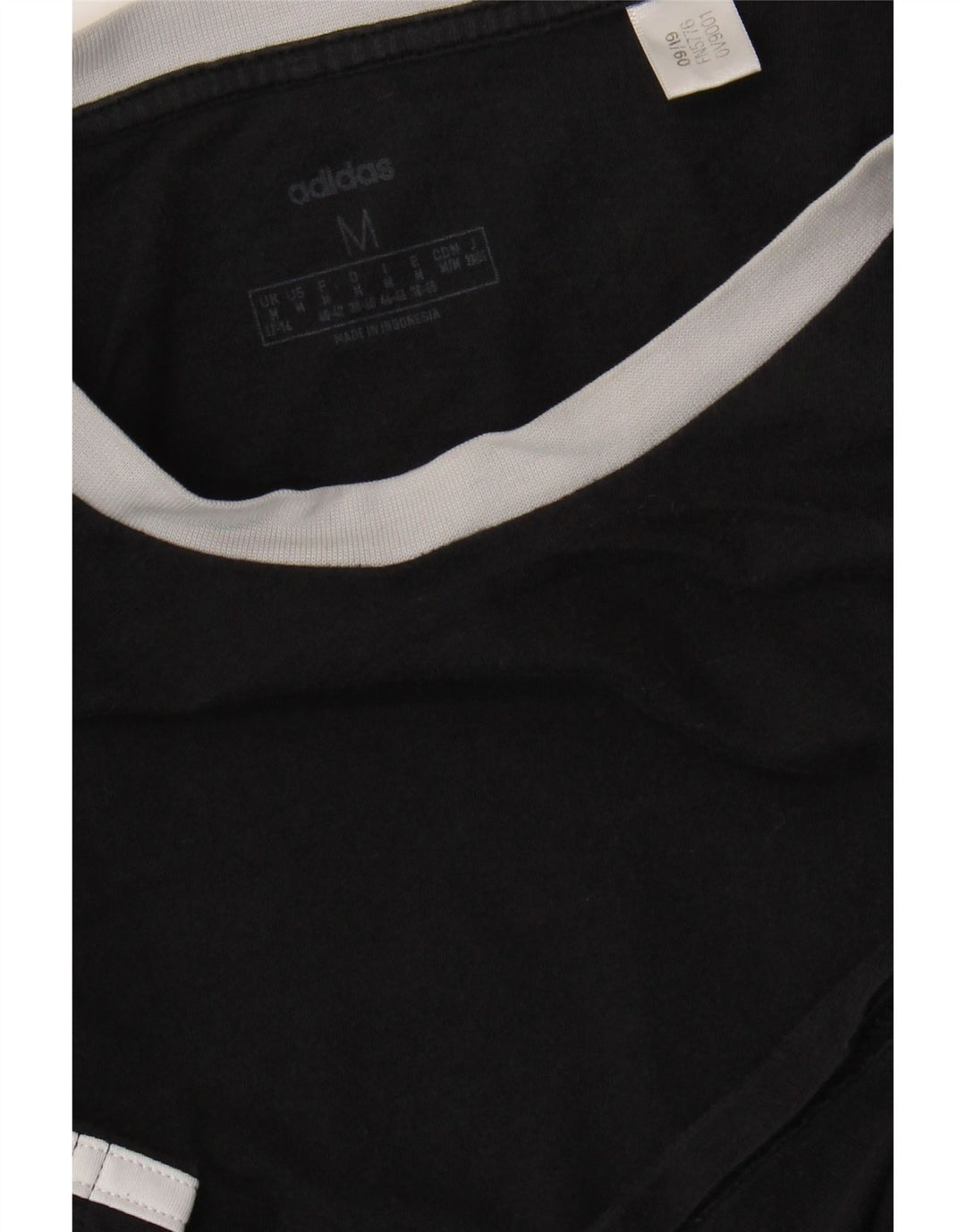 Adidas Dame Grafisk T-Shirt Top UK 12/14 Medium Sort