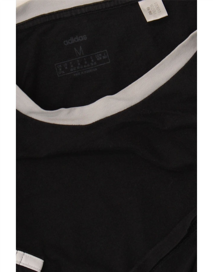 Adidas Dame Grafisk T-Shirt Top UK 12/14 Medium Sort
