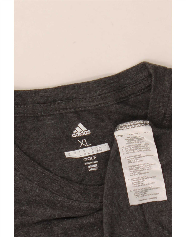 Adidas Herre T-Shirt Top XL Grå Polyester