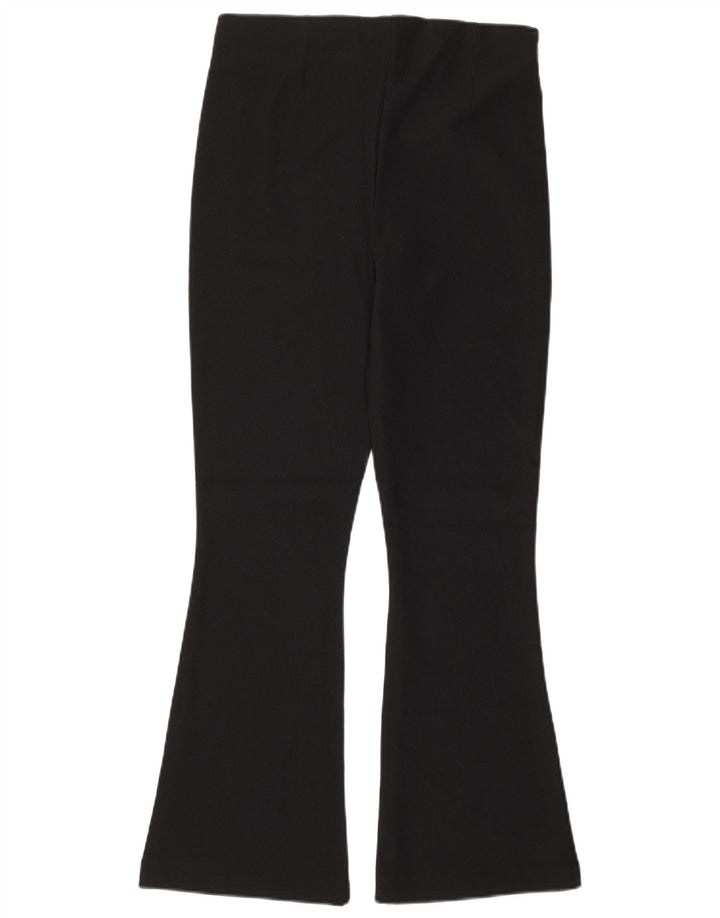 Zara Dame Flare Casual Bukser Medium W28 L28 Sort Polyester