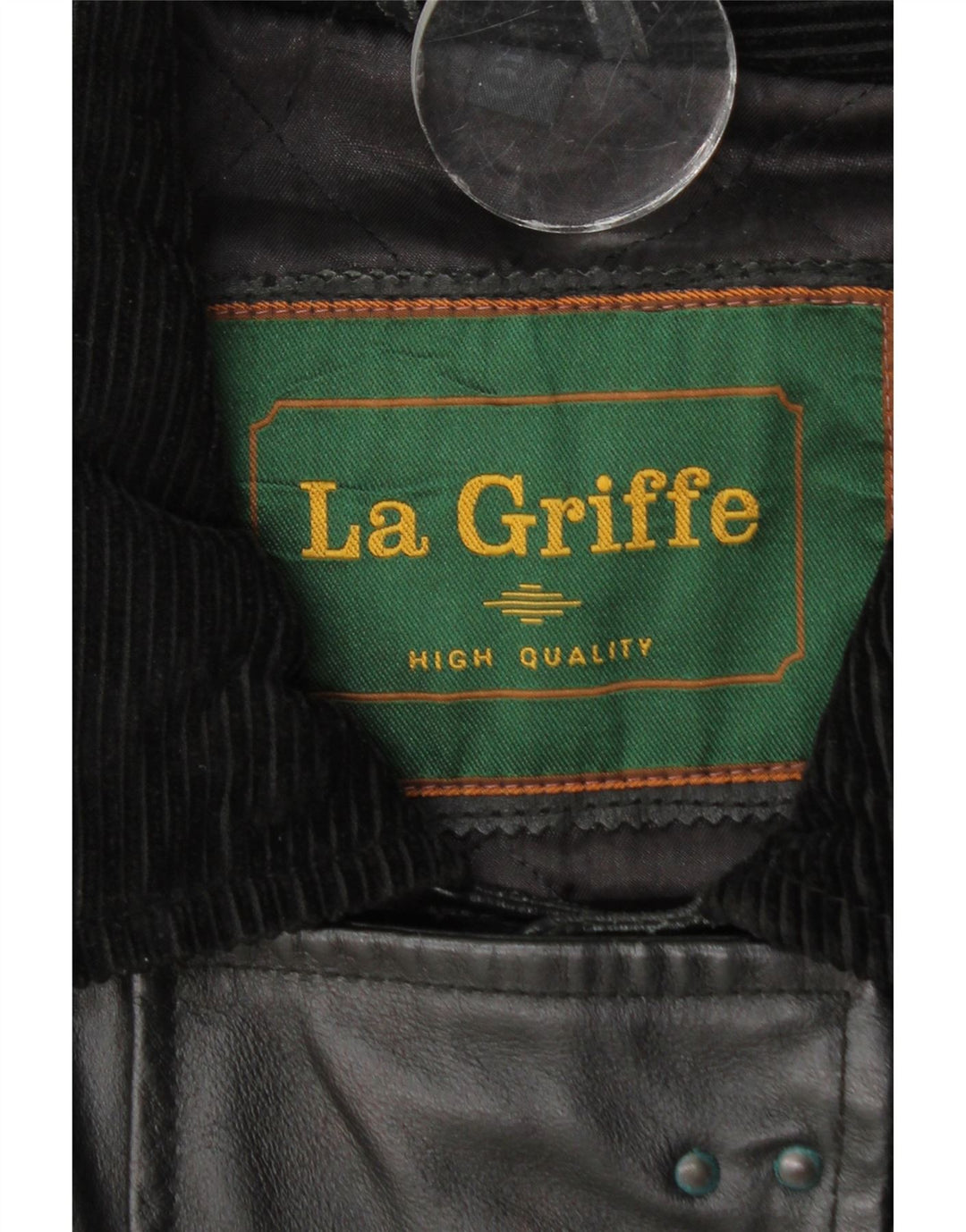 La Griffe Dame Læderfrakke IT 54 3XL Sort Læder