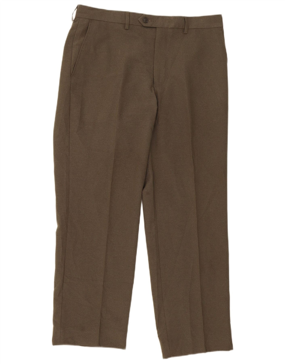 Marks & Spencer Straight Suit Bukser til mænd W34 L31 Khaki Polyester
