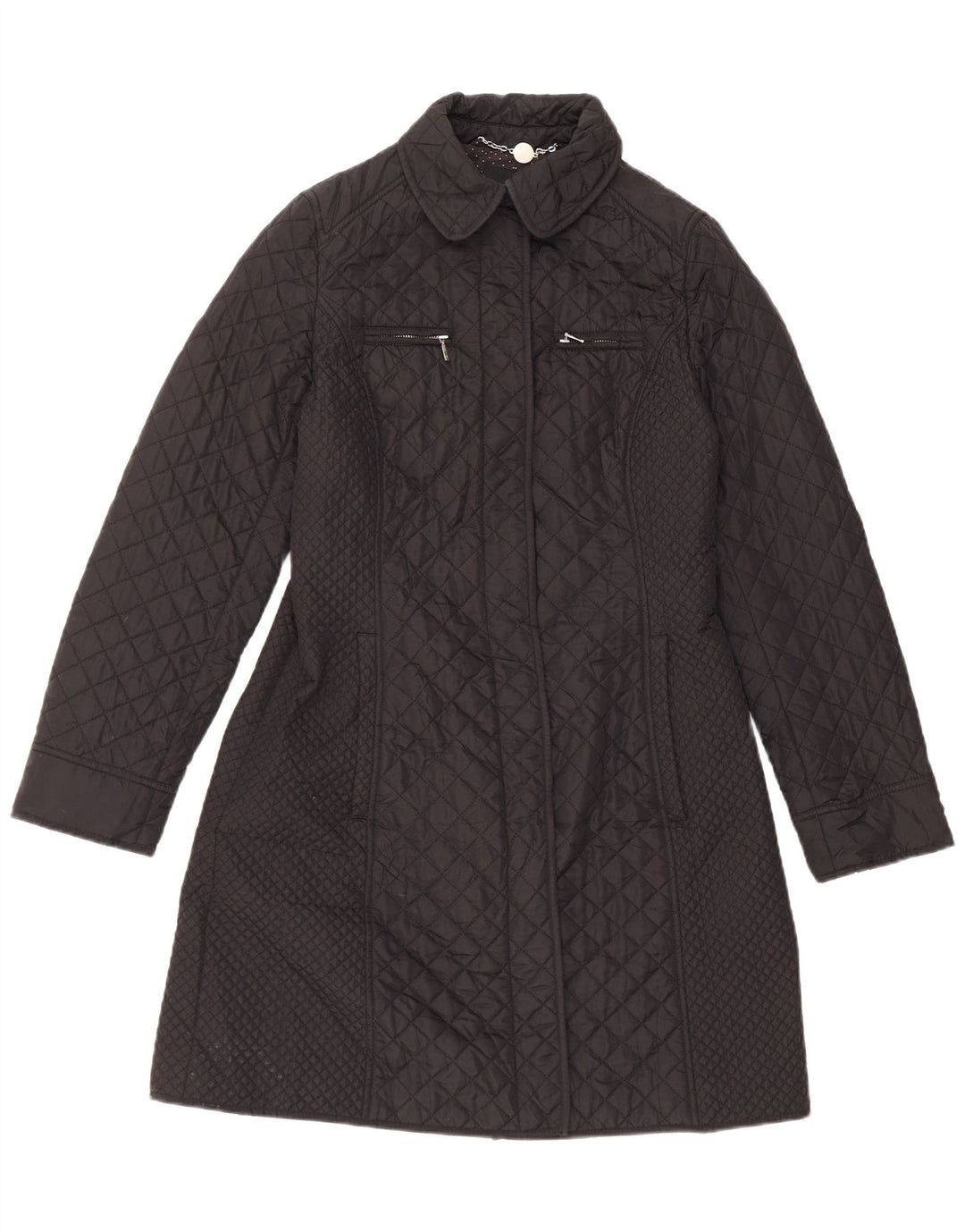Hobbs Dame Quiltet Windbreaker Coat UK 10 Small Black Nylon