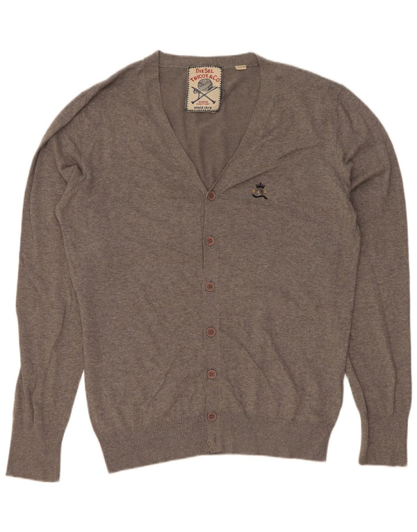 Diesel Herre Cardigan Sweater XL Grå Bomuld