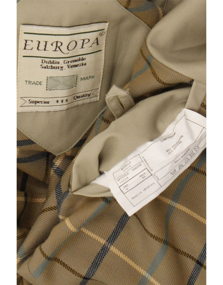 Vintage Trench Coat til mænd IT 46 Small Beige Polyester
