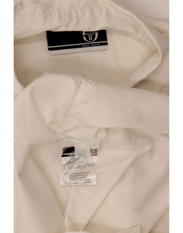 Sergio Tacchini Herreskjorte XL Hvid Bomuld