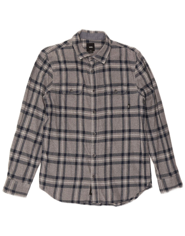 Vans Herre Classic Fit Flanelskjorte Lille grå ternet bomuld