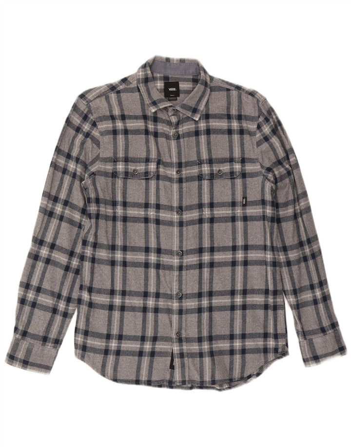 Vans Herre Classic Fit Flanelskjorte Lille grå ternet bomuld