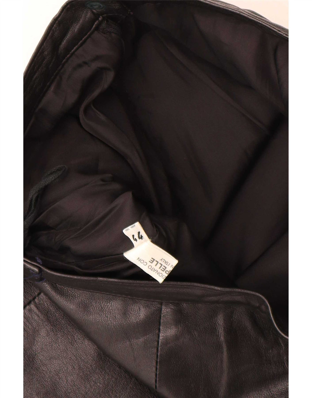 Vintage lædernederdel til kvinder IT 44 Medium W28 Sort
