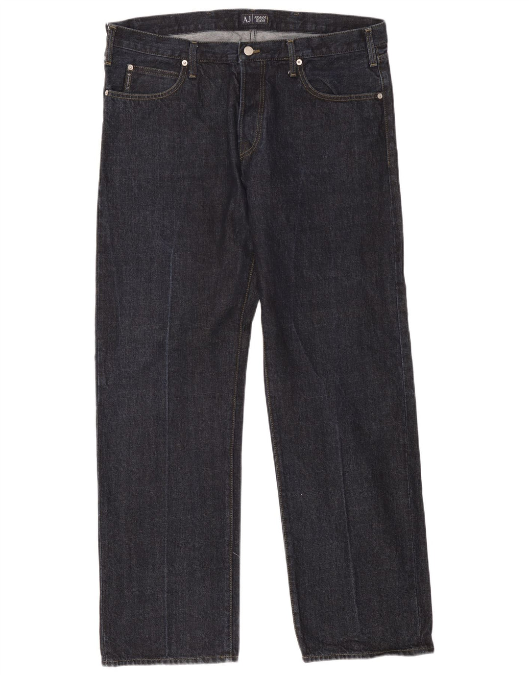 Armani Straight Jeans til mænd W40 L32 Marineblå Bomuld