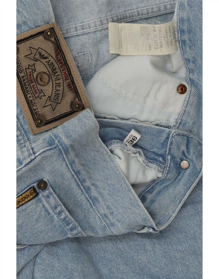 Armani Straight Jeans til mænd W36 L34 Blå Bomuld