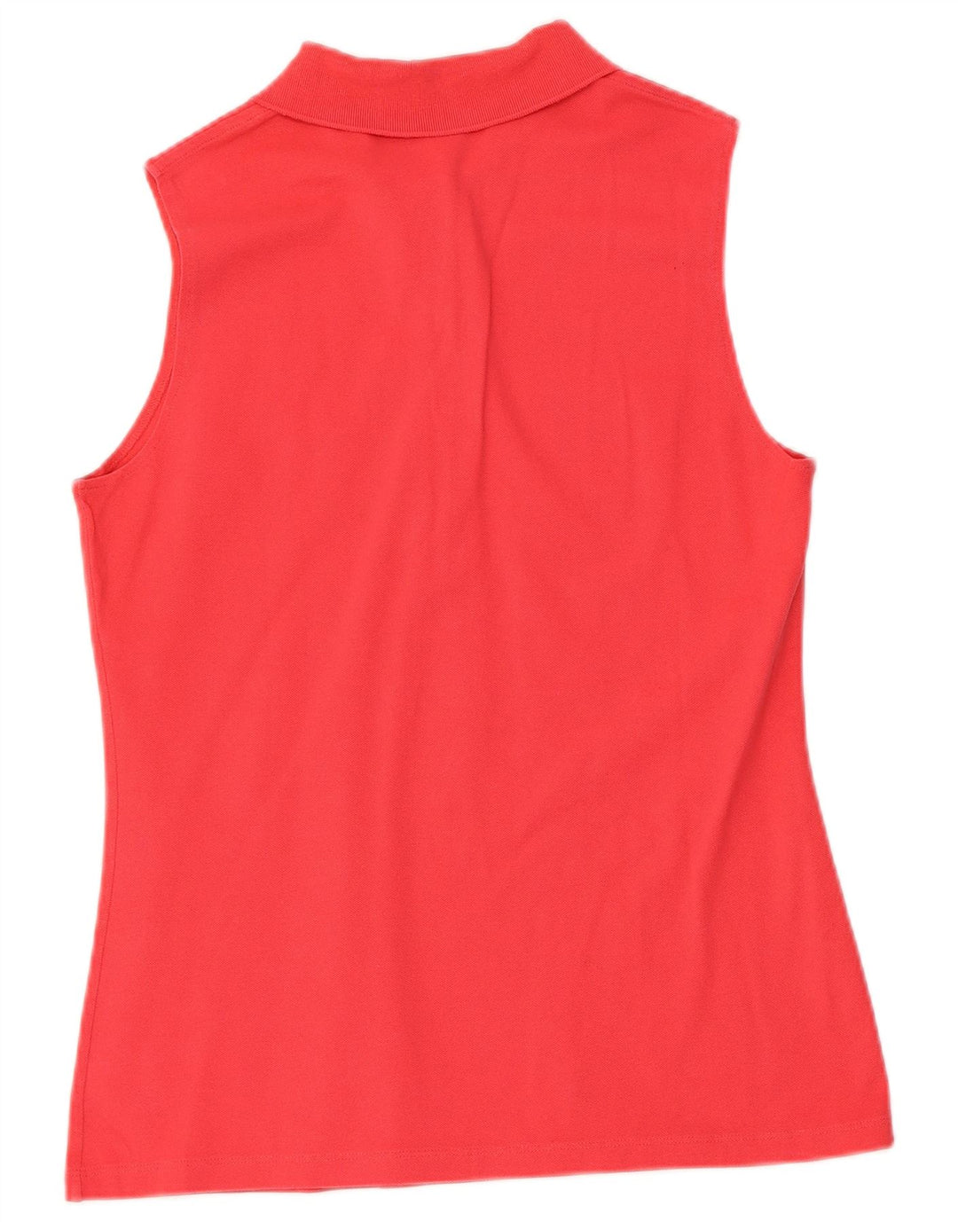 LACOSTE ærmeløs poloshirt til kvinder str. 42 Stor rød bomuld