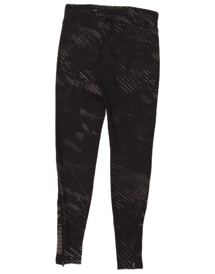 Asics Womens Leggings UK 12 Medium Black Camouflage Polyester