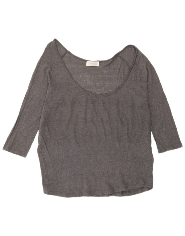 Zara Dame Top 3/4 ærme UK 16 Large Grå