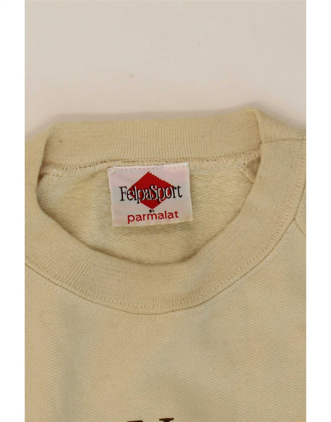 Parmalat Herre Grafisk Sweatshirt Jumper Stor Beige Bomuld