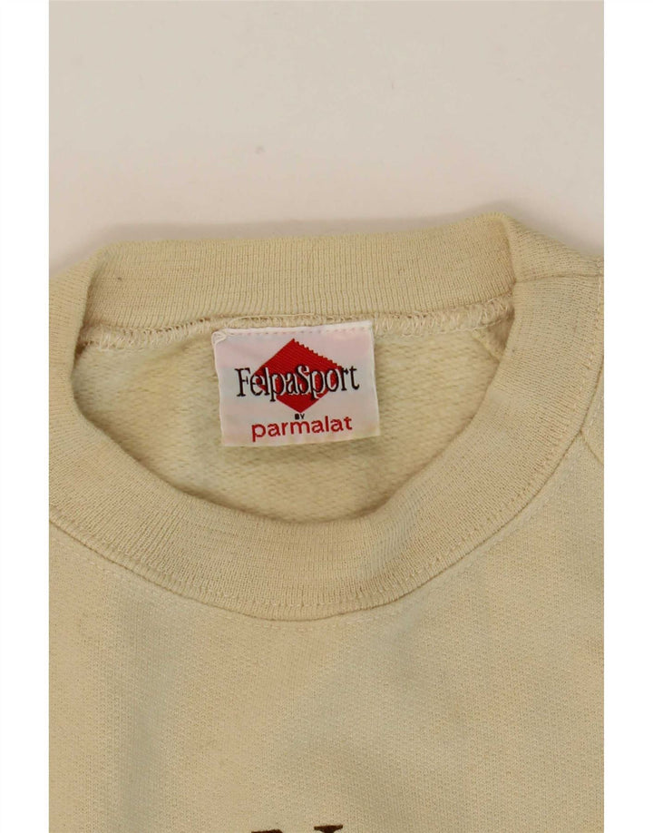 Parmalat Herre Grafisk Sweatshirt Jumper Stor Beige Bomuld