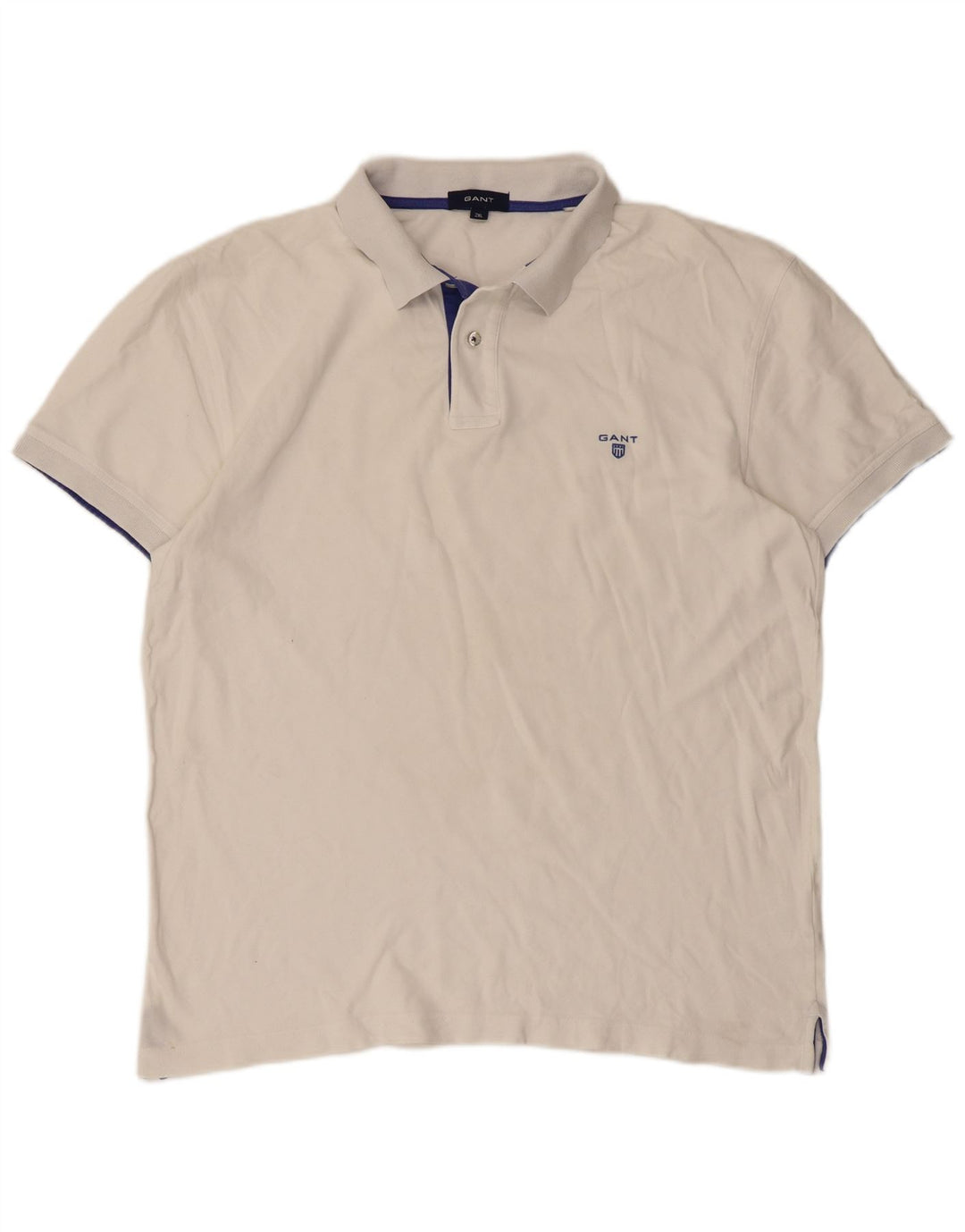 Gant Polo Shirt til mænd 2XL Hvid bomuld Classic