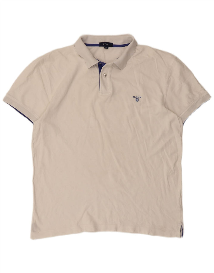 Gant Polo Shirt til mænd 2XL Hvid bomuld Classic