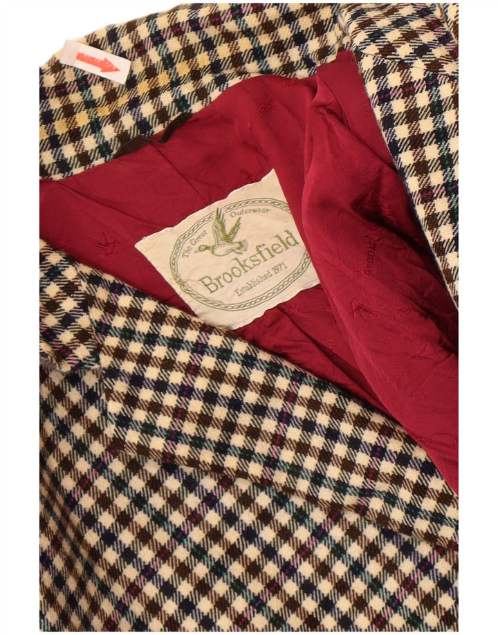 Brooksfield Mens 2 Button Blazer Jacket UK 38 Medium Multicoloured Gingham