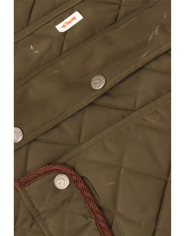 Crew Clothing Herre quiltet jakke UK 38 Medium Green Polyester