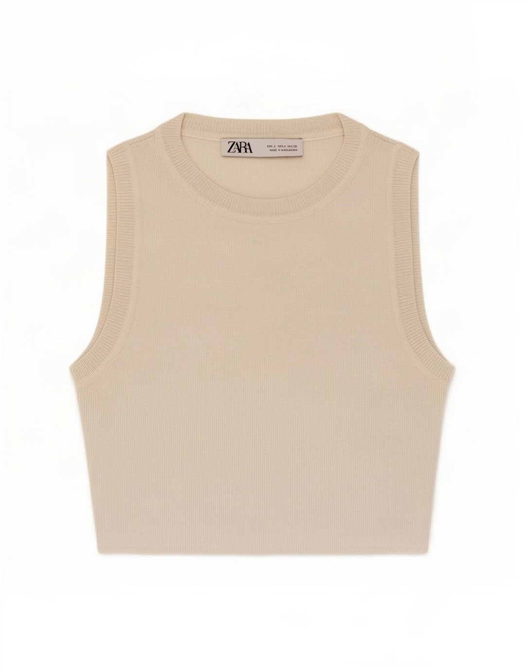 Zara Womens Crop Top UK 8 Small White Viscose