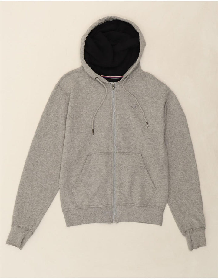 CHAMPION Mens Zip Hoodie Sweater Small Grey Cotton Vintage Champion and Second-Hand Champion from Messina Hembry 