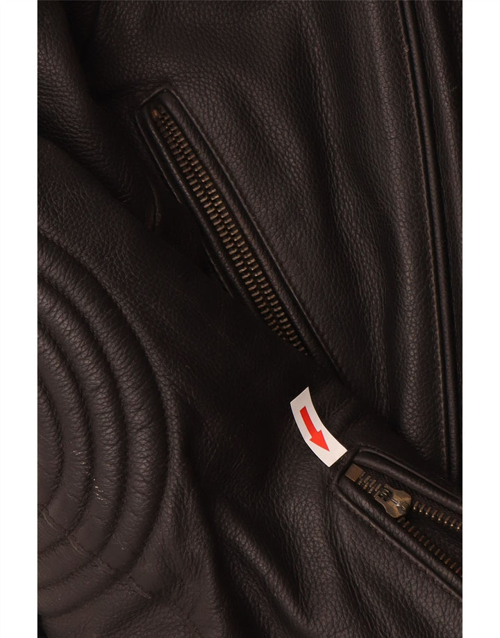 HIGHWAY 1 Dame Biker Jacket IT 40 Lille sort læder