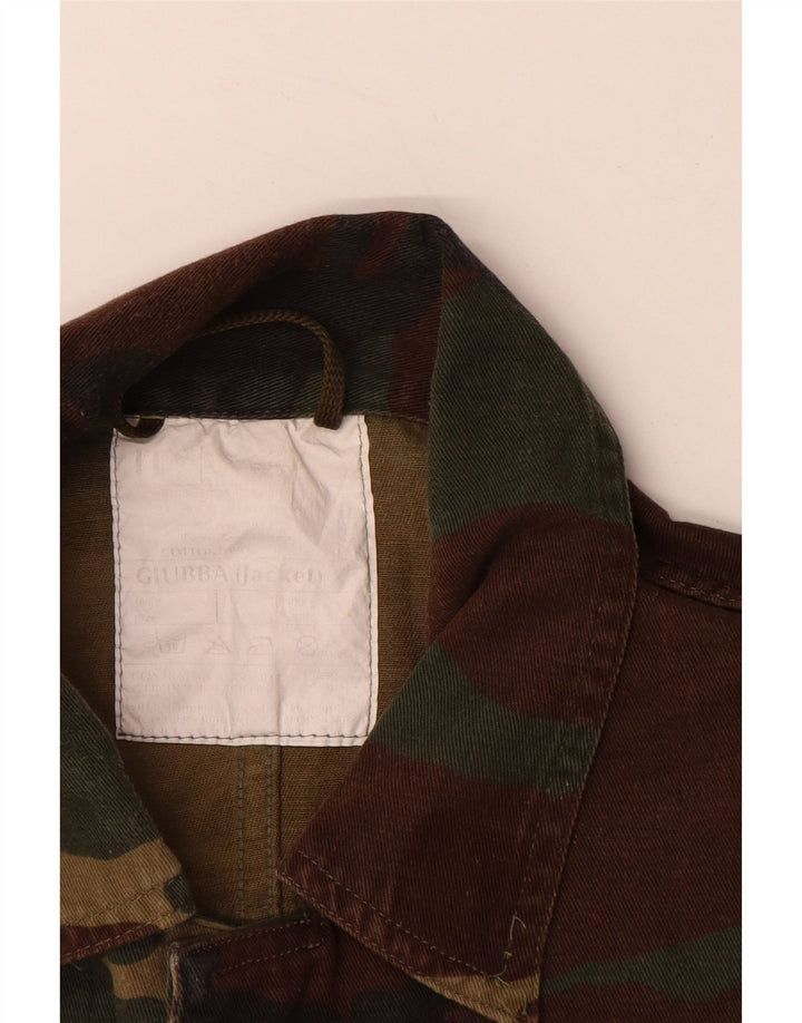 VINTAGE Militærskjorte til mænd Stor Khaki Camouflage