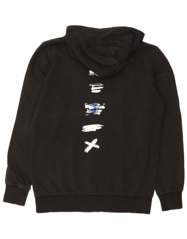 Puma Mens Graphic Hoodie Jumper Medium Black Cotton