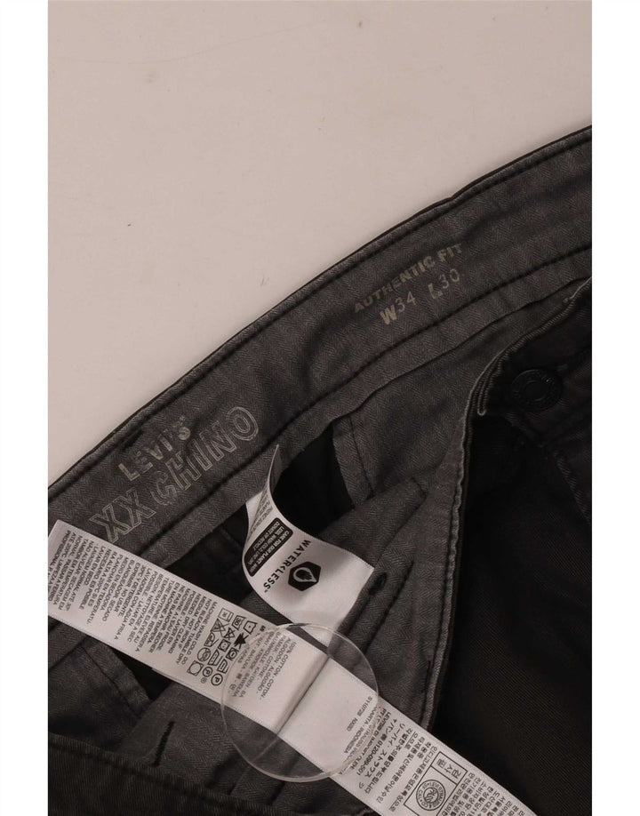 Levi's Autentiske Chinobukser til mænd W34 L30 Grå bomuld
