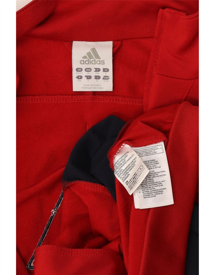 Adidas Grafisk træningsdragt topjakke til mænd UK 40/42 Medium Red Colourblock