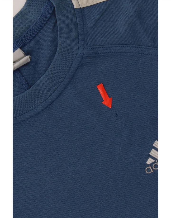 Adidas herre T-shirt top lille blå bomuld