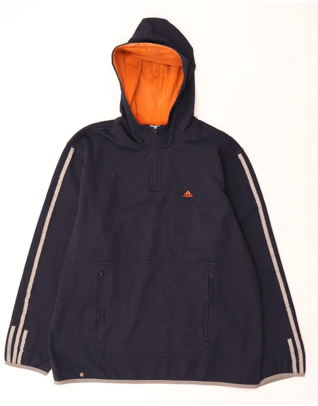Adidas hættetrøje med lynlås til mænd mellem marineblå polyester
