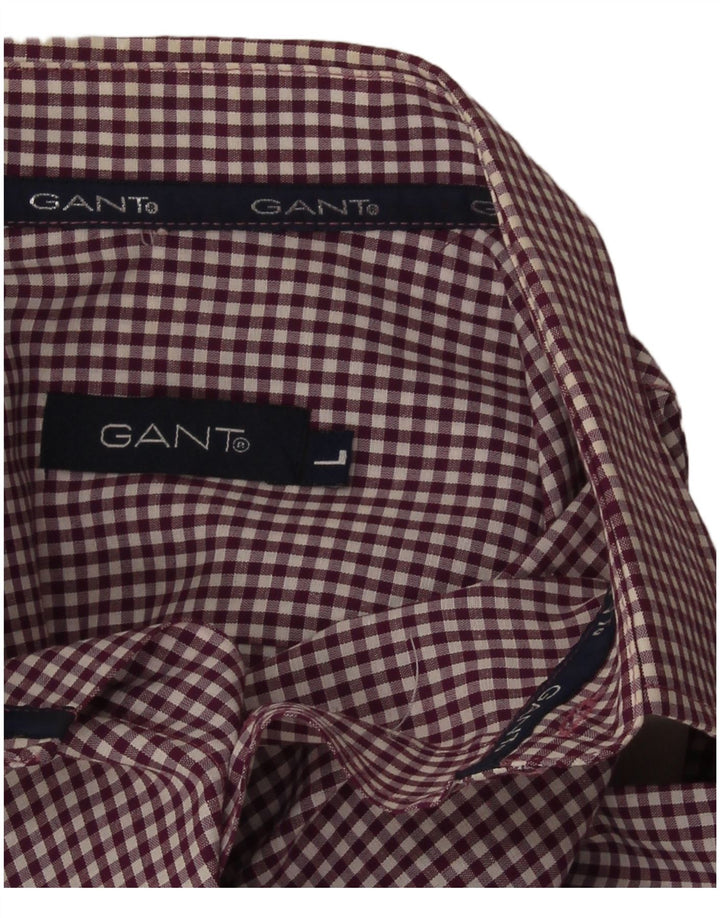 Gant Herreskjorte Stor Burgundy Gingham