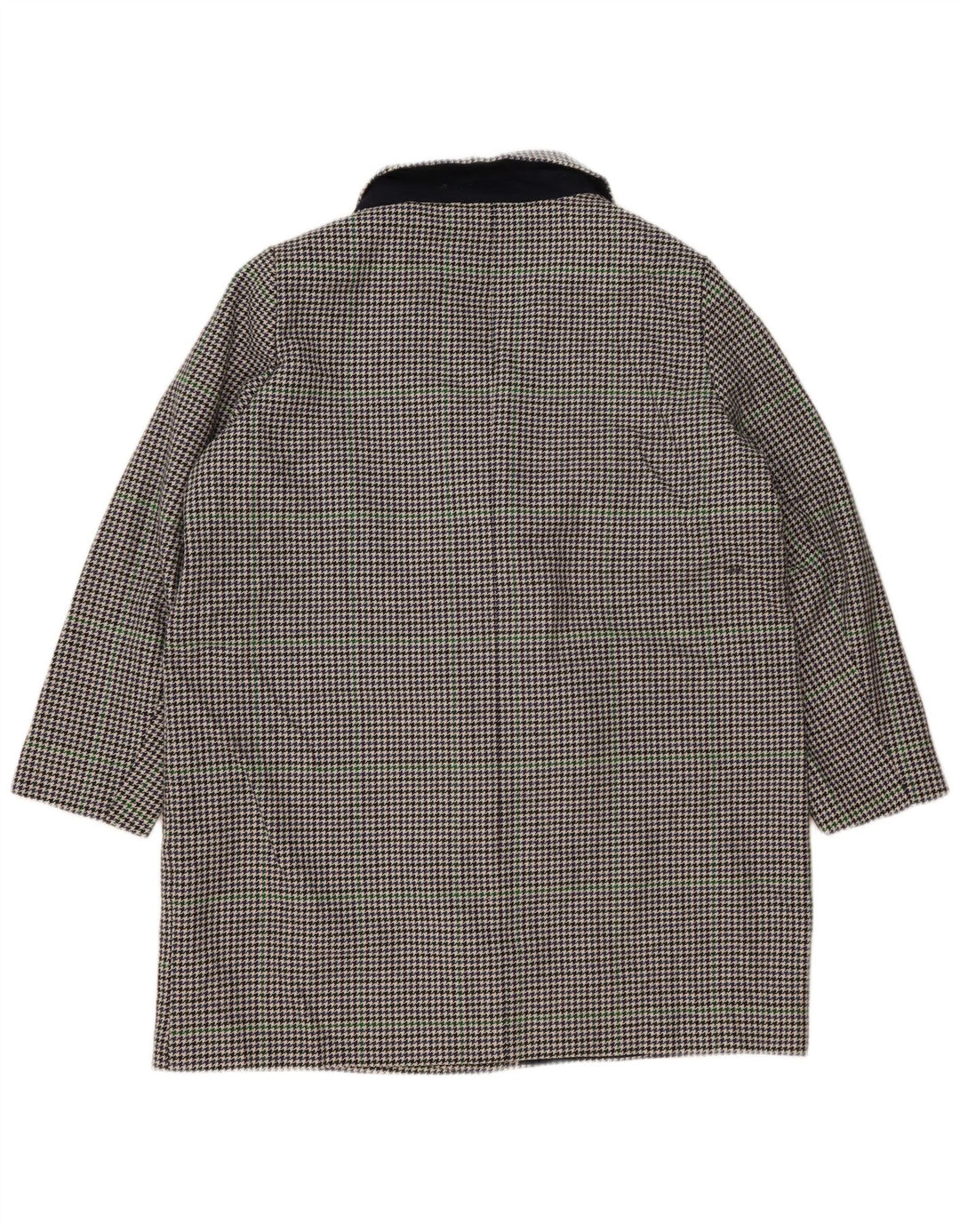 Marks & Spencer Dameoverfrakke UK 22 3XL Marineblå Houndstooth Polyester