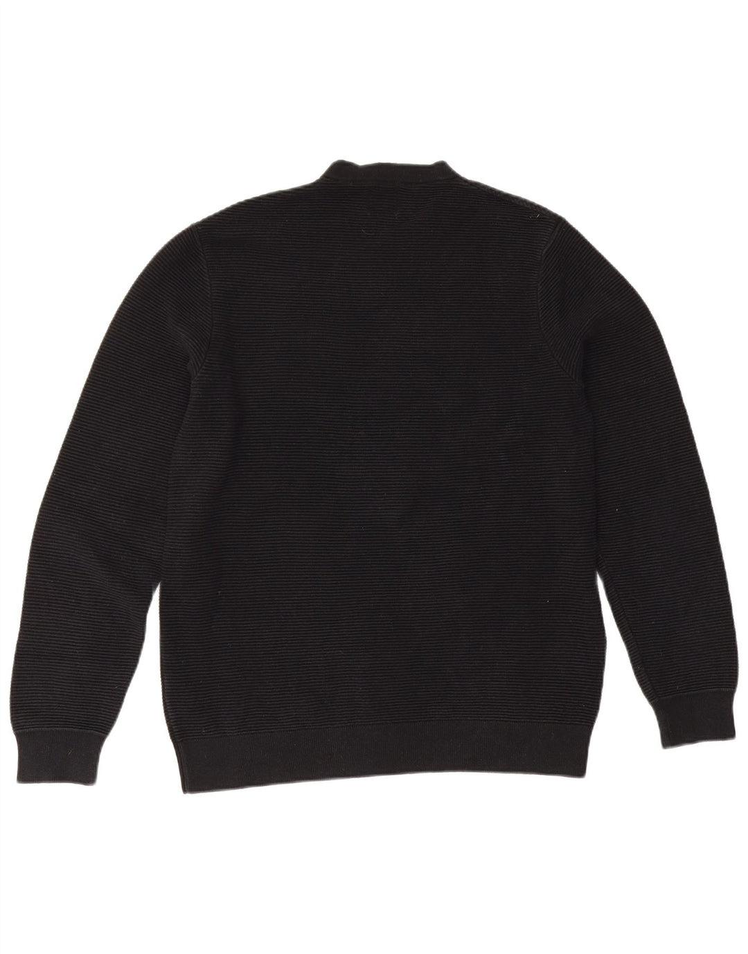Zara Herre sweater med rund hals, medium sort bomuld