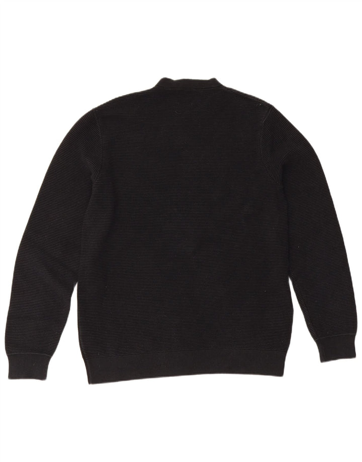 Zara Herre sweater med rund hals, medium sort bomuld
