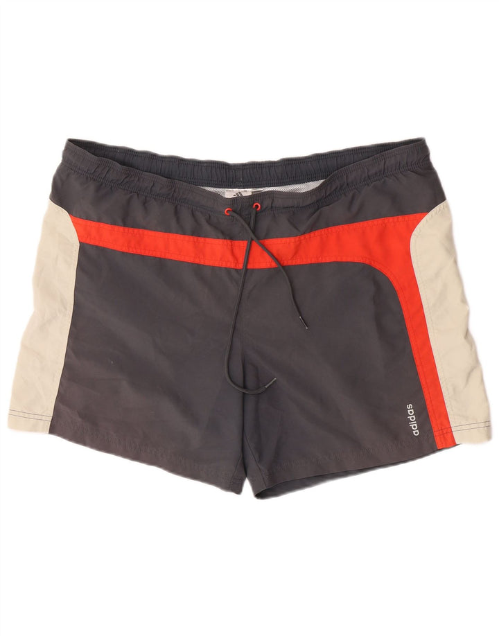 Adidas Badeshorts til mænd XL Grå Colourblock Polyester