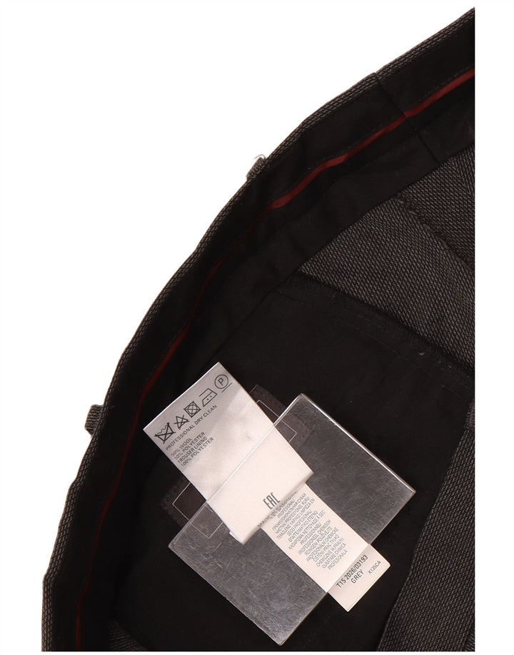 Marks & Spencer Herre Lige Regular Fit Suit Bukser W36 L29 Grå Uld