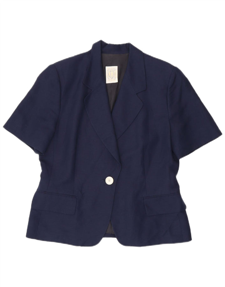 Ferre Dame 001 1-knap kortærmet blazerjakke UK 18 XL Marineblå