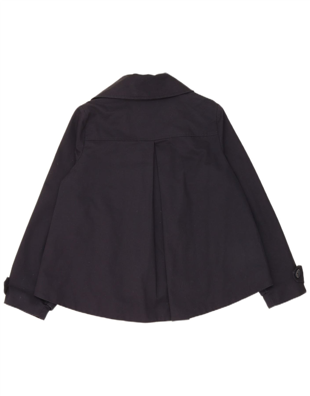 Les Copains Dame Oversized Pea Coat UK 10 Small Navy Blue Bomuld