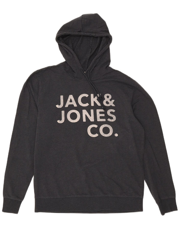 Jack & Jones Grafisk hættetrøje til mænd XL Sort bomuld