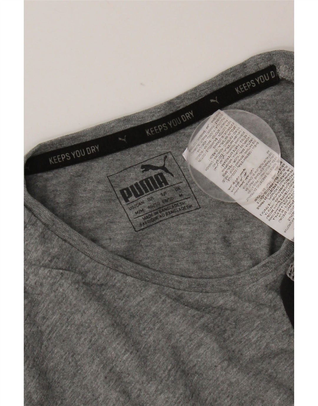 Puma Herre grafisk T-shirt Top Mellemgrå Colourblock Bomuld