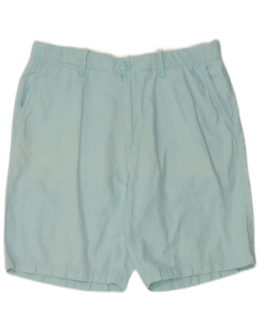 NAUTICA Mens Chino Shorts W34 Large Blue Linen