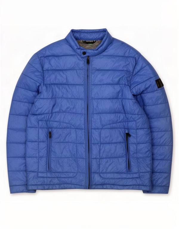 Dkny Herre Polstret Jakke UK 44 2XL Blå Nylon